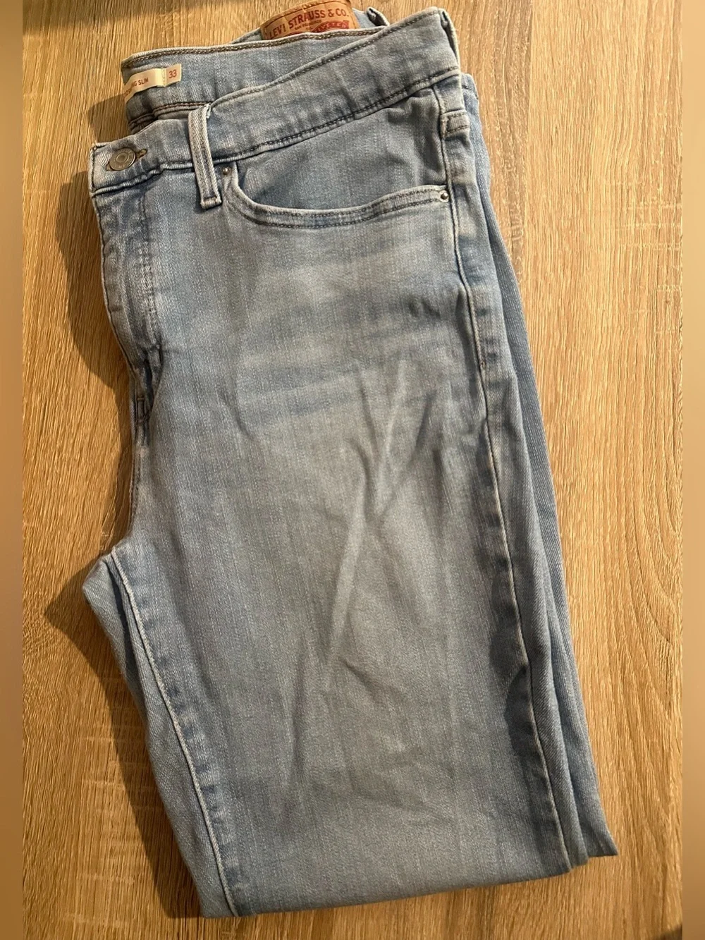 Levi's Light Wash Slim Straight Jeans